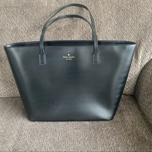 Kate Spade Small Harmony Bennet Place Black Leather Tote Bag